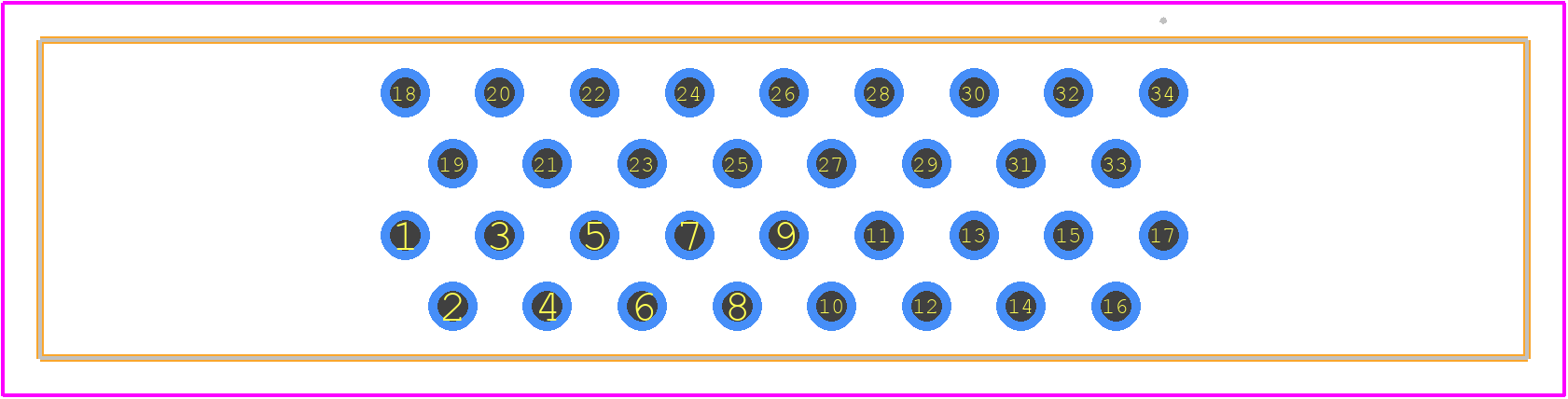 HIF6H-34PA-1.27DSA(71) - Hirose PCB footprint - Other - Other - HIF6H-34PA-1.27DSA(71)-2