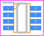 MAX6701ATKA+T - Analog Devices PCB footprint - Small Outline Packages - Small Outline Packages - SO-8