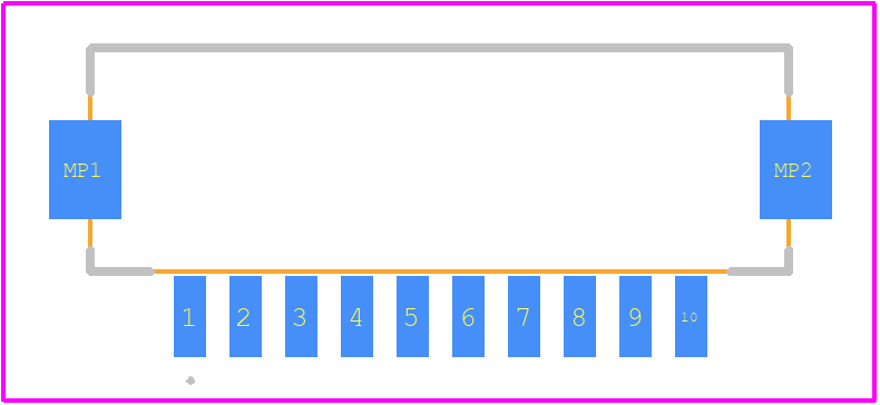 DF13-10P-1.25H(21) - Hirose PCB footprint - Other - Other - DF13-10P-1.25H(21)-2