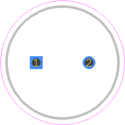 UBT1H101MPD1TD - Nichicon PCB footprint - Capacitor, Polarized Radial Diameter - Capacitor, Polarized Radial Diameter - UBT1H101MPD10