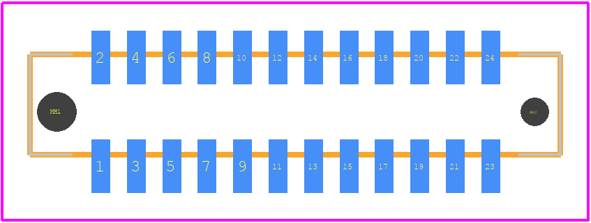 M50-4301245 - Harwin PCB footprint - Other - Other - M50-4301245-2