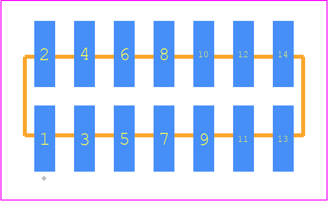 TMM-107-06-L-D-SM - SAMTEC PCB footprint - Other - Other - TMM-107-YY-XX-D-SM