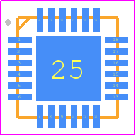 XR18910IL-67 - EXAR PCB footprint - Quad Flat No-Lead - Quad Flat No-Lead - QFN-24_1