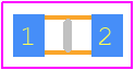 NTCG163EH101HT1 - TDK PCB footprint - Thermistors Chip - Thermistors Chip - 1608