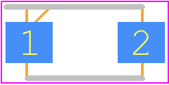 SE50PAJHM3/I - Vishay PCB footprint - Small Outline Diode Flat Lead - Small Outline Diode Flat Lead - SE50PAJHM3/I