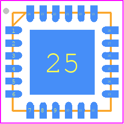 TGP2108-SM - Qorvo PCB footprint - Quad Flat No-Lead - Quad Flat No-Lead - TGP2108-SM