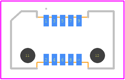 ER8-10P-0.8SV-5H - Hirose PCB footprint - Other - Other - ER8-10P-0.8SV-5H-3