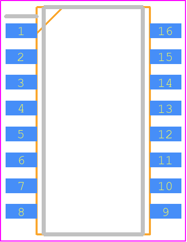 4816P-1-152LF - Bourns PCB footprint - Small Outline Packages - Small Outline Packages - 4816P-1-152LF