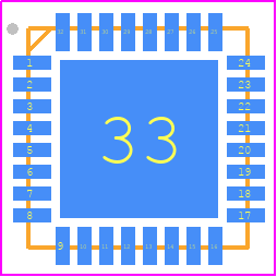 SGTL5000XNAA3 - NXP PCB footprint - Quad Flat No-Lead - Quad Flat No-Lead - 32 QFN