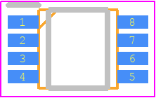 BD1HD500FVM-CTR - ROHM Semiconductor PCB footprint - Small Outline Packages - Small Outline Packages - MSOP-8