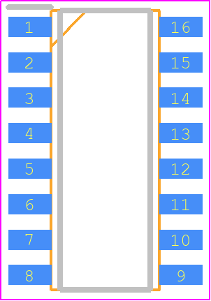 GS1299 - GSM PCB footprint - Small Outline Packages - Small Outline Packages - 16 Pin SOP