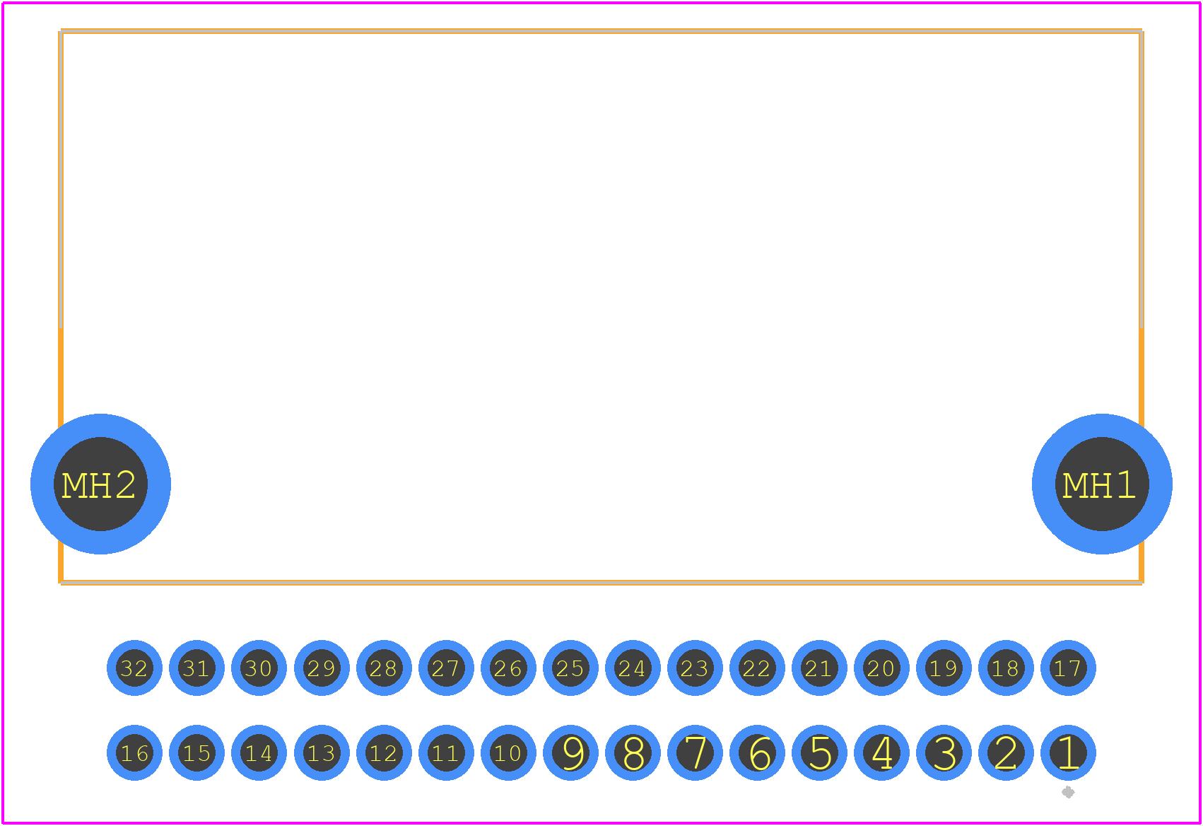 S32B-SHCH-1A-R - JST (JAPAN SOLDERLESS TERMINALS) PCB footprint - Other - Other - S32B-SHCH-1A-R-1