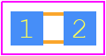 CPF0603B75KE1 - TE Connectivity PCB footprint - Resistor Chip - Resistor Chip - CPF0603