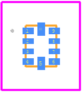 PI3USB221EZUAEX - Diodes Incorporated PCB footprint - Other - Other - UQFN ( ZUA10 ) MSL 1 PPF-1