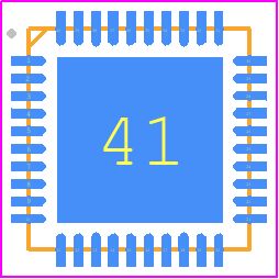 ACT8945AQJ305-T - Active-Semi PCB footprint - Quad Flat No-Lead - Quad Flat No-Lead - ACT8945AQJ405-T