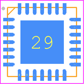 QPA1027TR7 - Qorvo PCB footprint - Quad Flat No-Lead - Quad Flat No-Lead - TGA2818-SM