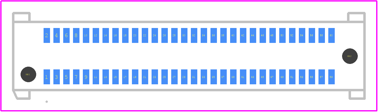 HSEC8-130-01-S-DV-A-K - SAMTEC PCB footprint - Other - Other - HSEC8-130-01-S-DV-A-K-4