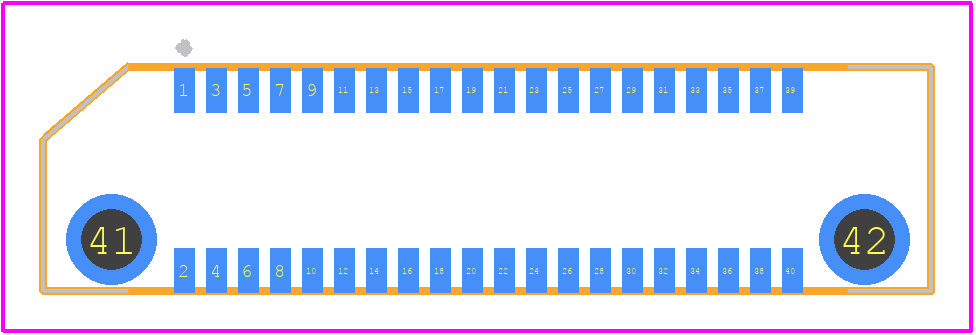 ER8-40P-0.8SV-5H - Hirose PCB footprint - Other - Other - ER8-40P-0.8SV-5H