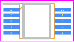 DS1374U-3+T&R - Analog Devices PCB footprint - Small Outline Packages - Small Outline Packages - μSOP10