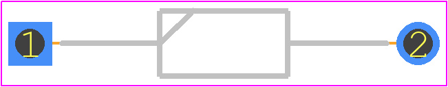 1N4753A - onsemi PCB footprint - Diodes, Axial Diameter Horizontal Mounting - Diodes, Axial Diameter Horizontal Mounting - DO−4