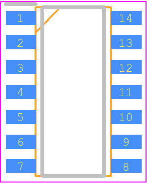 LM2902AQS14-13 - Diodes Incorporated PCB footprint - Small Outline Packages - Small Outline Packages - SO-14
