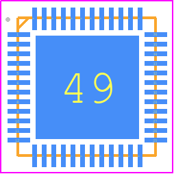 ESP32-D2WD - Espressif Systems PCB footprint - Quad Flat No-Lead - Quad Flat No-Lead - QFN48 (5x5 mm)
