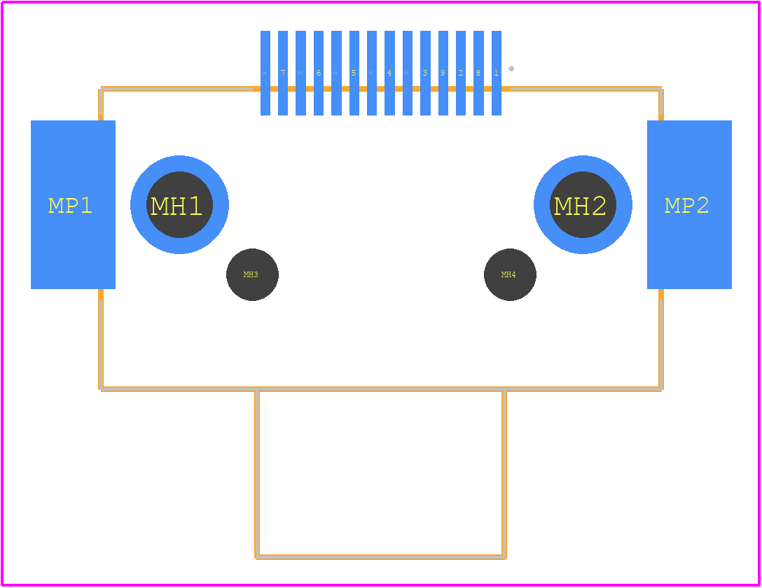 12214-8250-00FR - 3M PCB footprint - Other - Other - 12214-8250-00FR-2