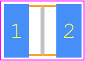 GRM32ER71A226KE20K - Murata Electronics PCB footprint - Capacitor Chip Non-polarised - Capacitor Chip Non-polarised - GRM32 L=3.2mm W=2.5mm T=2.5mm