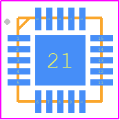 ATTINY416-MNR - Microchip PCB footprint - Quad Flat No-Lead - Quad Flat No-Lead - 20 VQFN 3x3-1