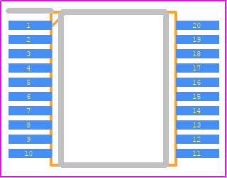 LV88551JA-AH - onsemi PCB footprint - Small Outline Packages - Small Outline Packages - SSOP20J(225mil) CASE 565AP
