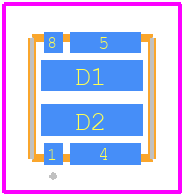 FDMC89521L - onsemi PCB footprint - Other - Other - WDFN8 3x3, 0.65P CASE 511DG ISSUE A__2020