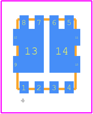 NVMFD5C446NLWFT1G - onsemi PCB footprint - Other - Other - DFN8 5x6, 1.27P Dual Flag (SO8FL−Dual) CASE 506BT ISSUE E