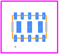 AQ2555NUTG - LITTELFUSE PCB footprint - Other - Other - µDFN-10(3.0x2.0mm)