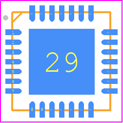 TGA2731-SM - Qorvo PCB footprint - Quad Flat No-Lead - Quad Flat No-Lead - TGA2731-SM