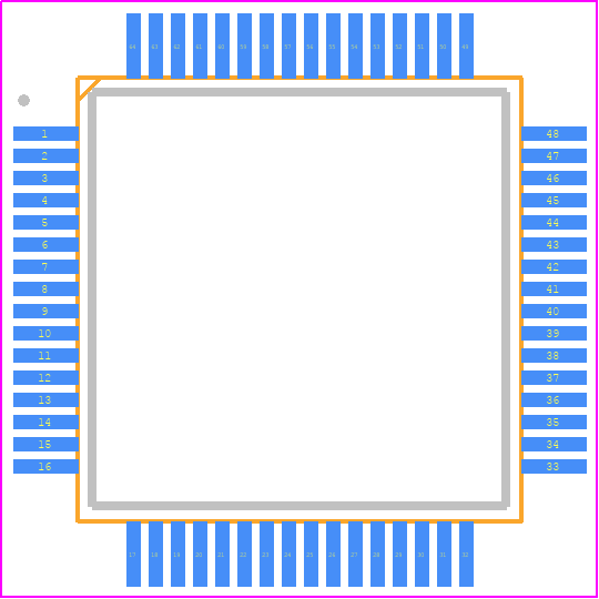 LPC1547JBD64QL - NXP PCB footprint - Quad Flat Packages - Quad Flat Packages - LQFP-64