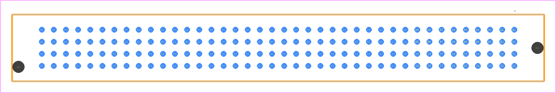 SEAM-40-03.5-L-04-1-A-K-TR - SAMTEC PCB footprint - Other - Other - SEAM-40-XX.X-YYY-04-1-A-K-TR