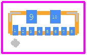 ESD7016MUTAG - onsemi PCB footprint - Other - Other - UDFN8, 3.3x1.0, 0.4P CASE 517CB ISSUE O-1