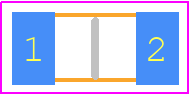 RK73H2BTTD1101F - KOA Speer PCB footprint - Resistor Chip - Resistor Chip - 2B(1206)