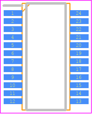NCV7240BDPR2G - onsemi PCB footprint - Small Outline Packages - Small Outline Packages - SSOP24 NB CASE 565AL ISSUE O