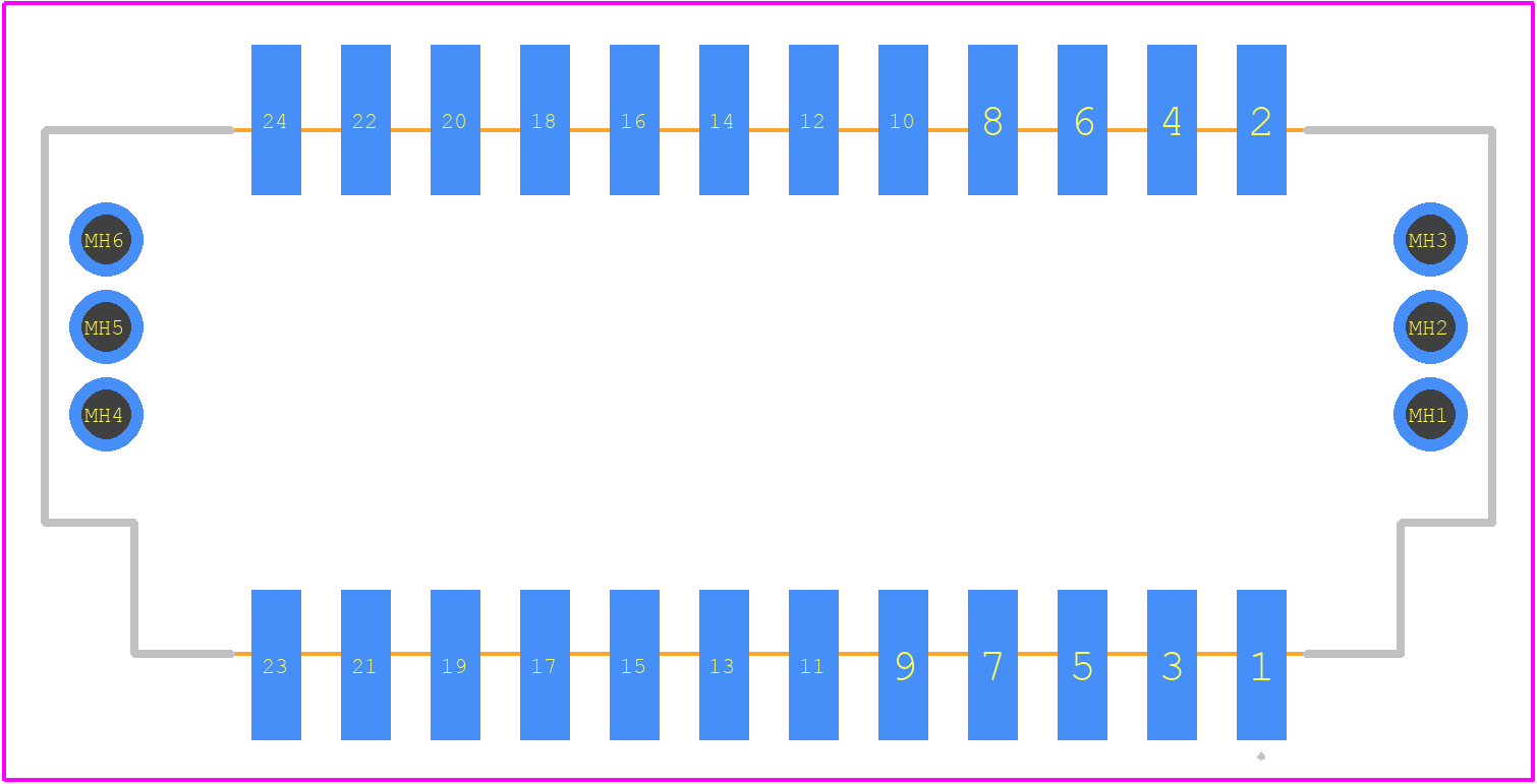 GT25-24DP-2.2V(01) - Hirose PCB footprint - Other - Other - GT25-24DP-2.2V(01)-3