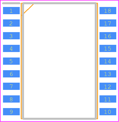 M41T93RMY6E - STMicroelectronics PCB footprint - Small Outline Packages - Small Outline Packages - SOX18 – 18