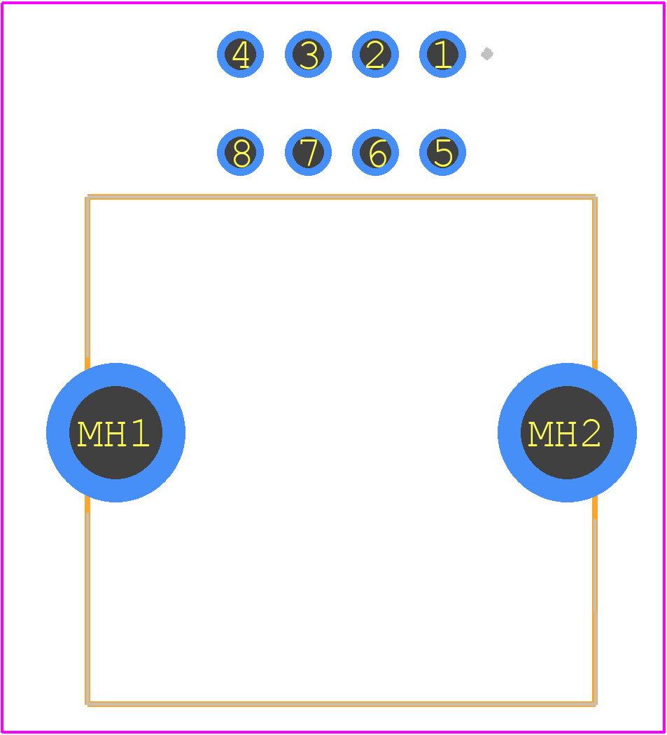 MX34E08NF1 - JAE PCB footprint - Other - Other - MX34E08NF1-1