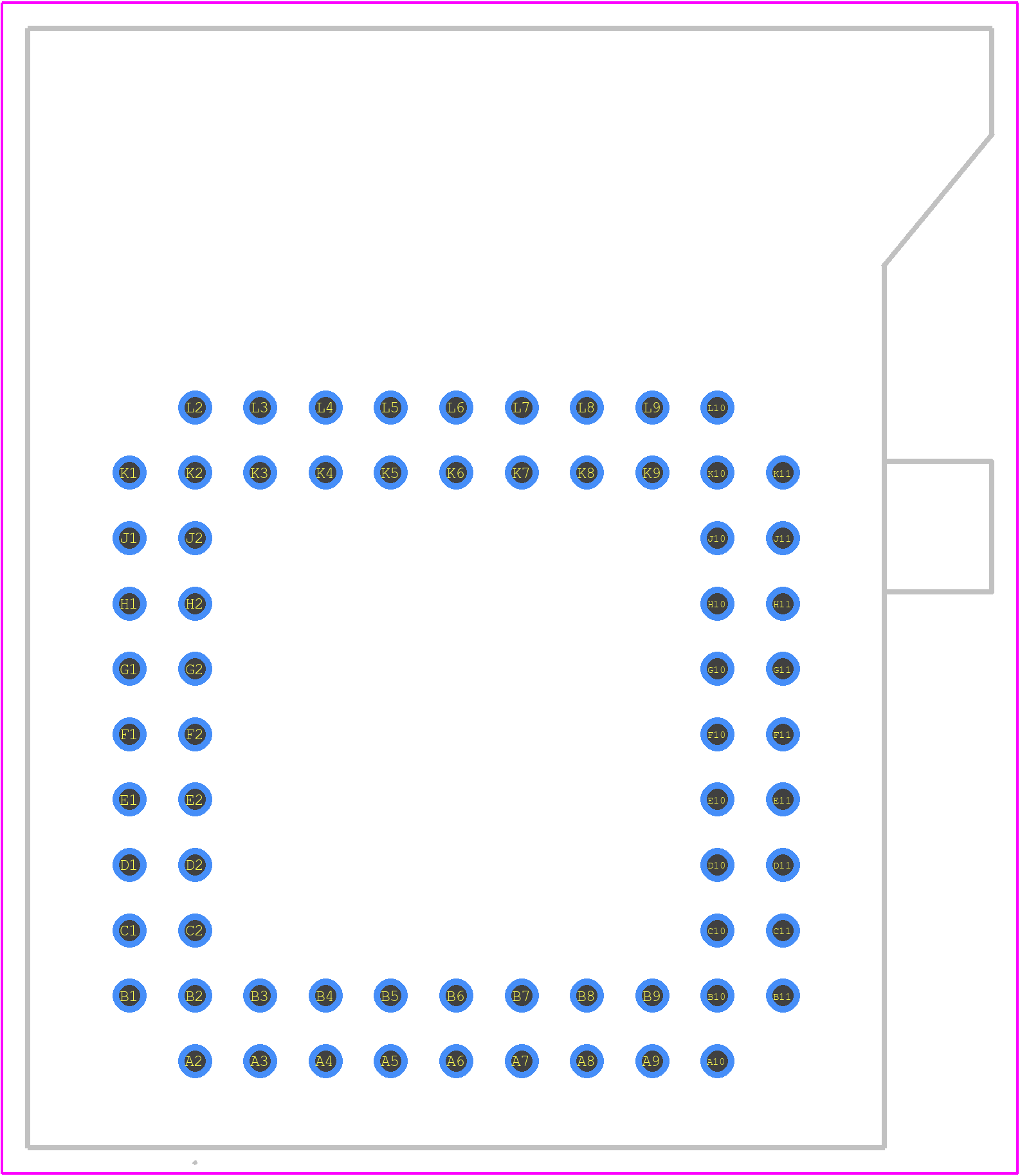 68-PRS11033-12 ZIF - ARIES PCB footprint - Other - Other - 68-PRS11033-12 ZIF-1
