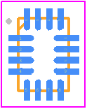 DG611EEN-T1-GE4 - Vishay PCB footprint - Quad Flat No-Lead - Quad Flat No-Lead - DG611EEN-T1-GE4