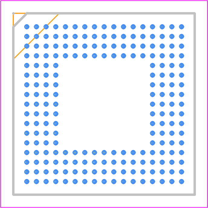 LPC2478FET208,551 - NXP PCB footprint - BGA - BGA - SOT950-1