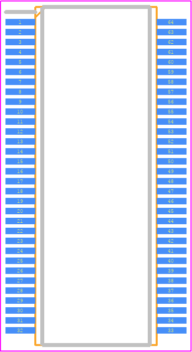 9DB1200CGLFT - Renesas Electronics PCB footprint - Small Outline Packages - Small Outline Packages - PAG 64