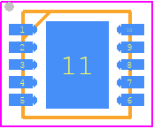 la8403 - InnoSent PCB footprint - Small Outline No-lead - Small Outline No-lead - TDFN-10