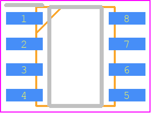 AT25DL161-SSHN-B - Adesto Technologies PCB footprint - SOT23 (8-Pin) - SOT23 (8-Pin) - 8S1