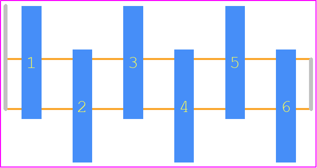 PM20206VBNN - Metz Connect PCB footprint - Header, Unshrouded - Single Row Staggered SMD Pin - Header, Unshrouded - Single Row Staggered SMD Pin - PM20206VBNN