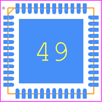 ATSAMC20G18A-MUT - Microchip PCB footprint - Quad Flat No-Lead - Quad Flat No-Lead - 48-Lead Very Thin Quad Flat Pack No-Leads (T3B) 7x7x0.9 mm [VQFN] With 5.15x5.15 mm Exposed Pad; Atmel L